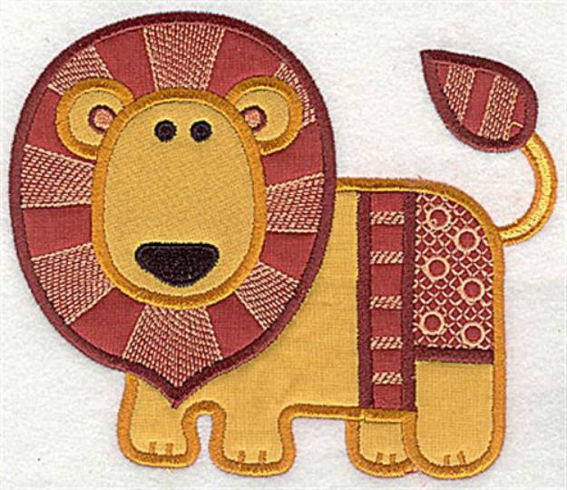 Picture of Lion Applique Machine Embroidery Design