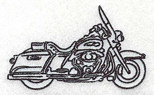 Picture of Motorcycle Outline Machine Embroidery Design