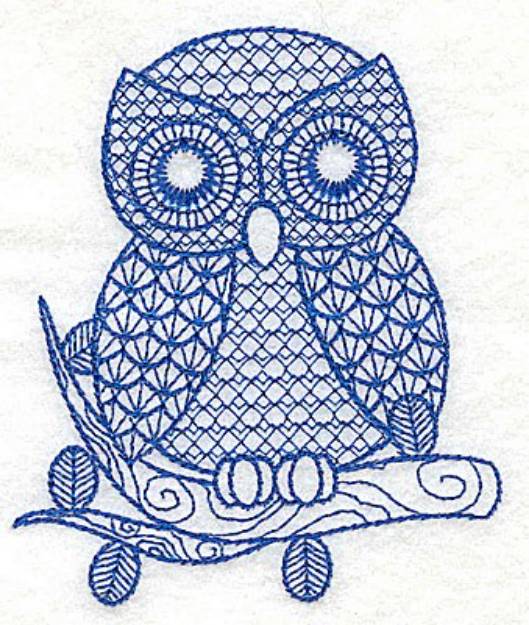 Picture of Jacobean Owl Machine Embroidery Design
