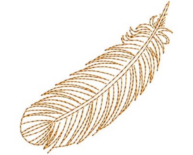 Picture of Brown Fancy Feather Machine Embroidery Design