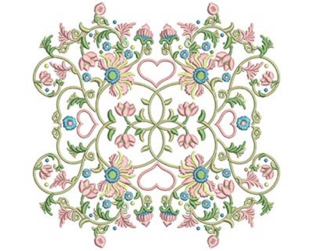 Picture of Floral Vine Machine Embroidery Design
