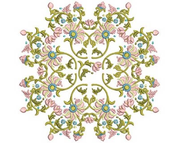 Picture of Flower Vine Machine Embroidery Design