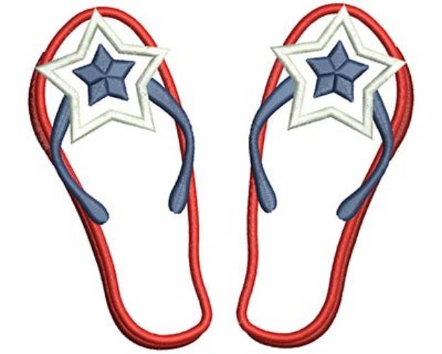 Picture of Flipflops Machine Embroidery Design