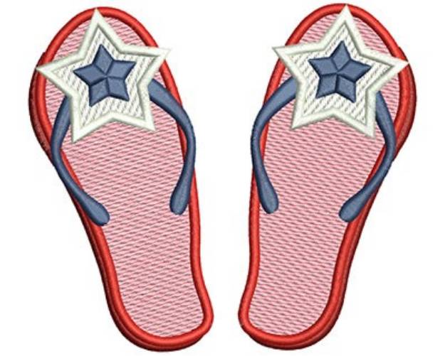 Picture of Flipflops Machine Embroidery Design