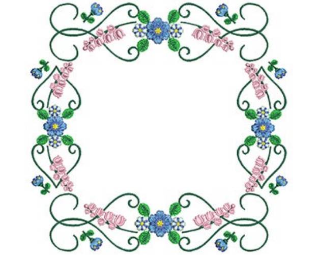 Picture of Flowers Decoration Machine Embroidery Design