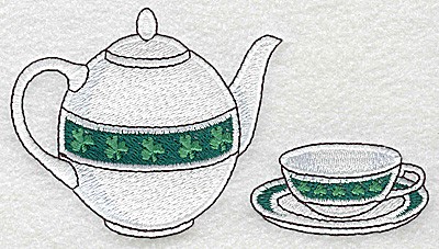 Irish Teapot Machine Embroidery Design