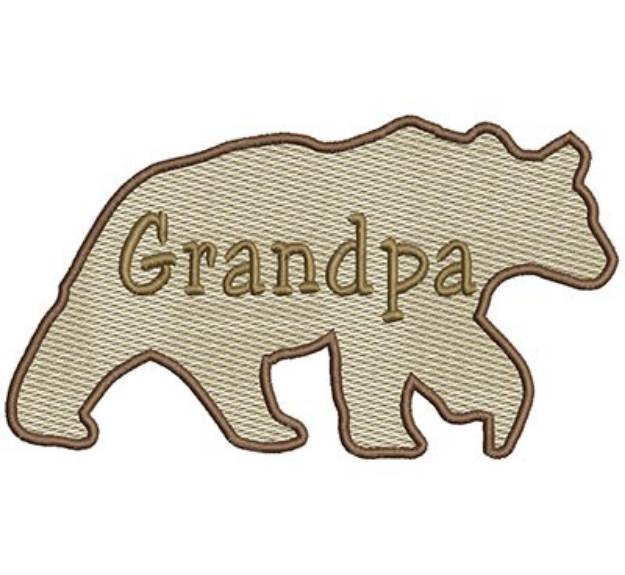 Picture of Grandpa Bear Machine Embroidery Design