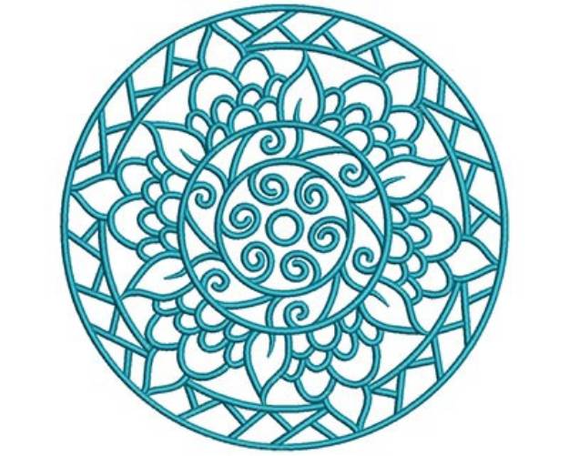 Picture of Circle Mandala Machine Embroidery Design