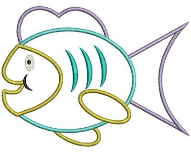 Picture of Fish Applique Machine Embroidery Design
