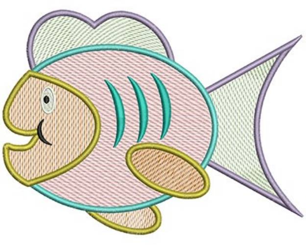 Picture of Fish Mylar Machine Embroidery Design