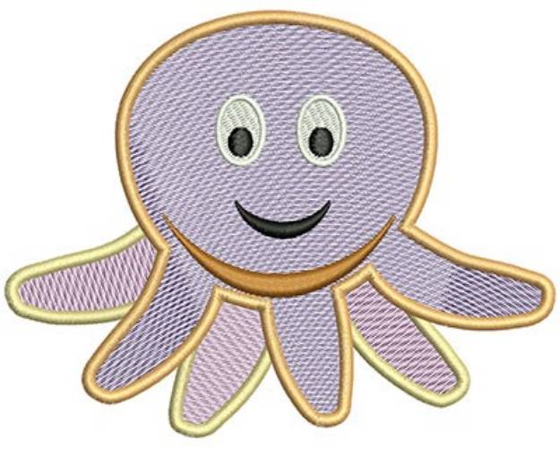 Picture of Octopus Mylar Machine Embroidery Design