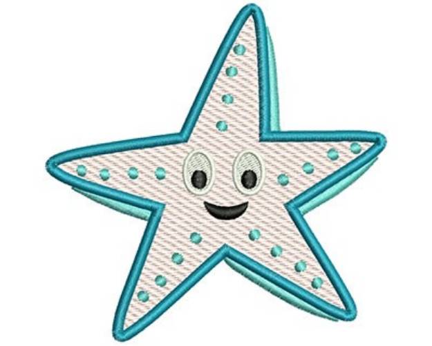 Picture of Starfish Mylar Machine Embroidery Design