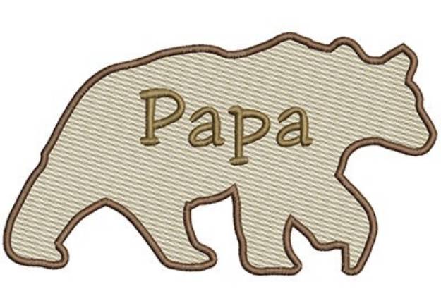Picture of Papa Bear Machine Embroidery Design