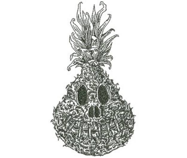 Picture of Shrunken Pineapple Outline Machine Embroidery Design