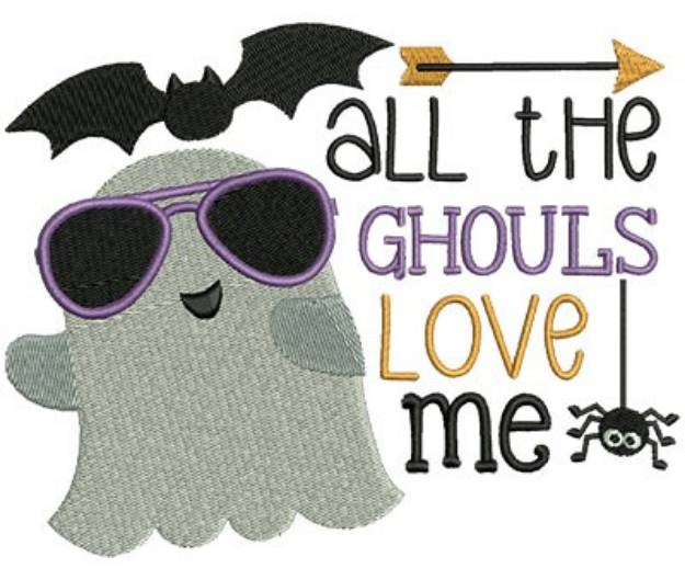 Picture of The Ghouls Love Me Machine Embroidery Design