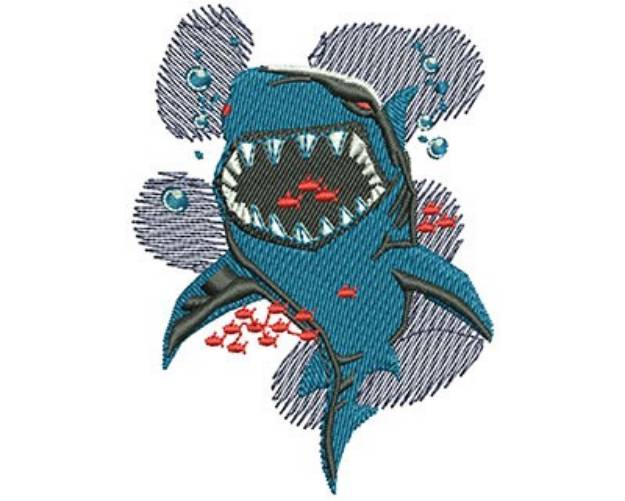 Picture of Shark Bite Machine Embroidery Design