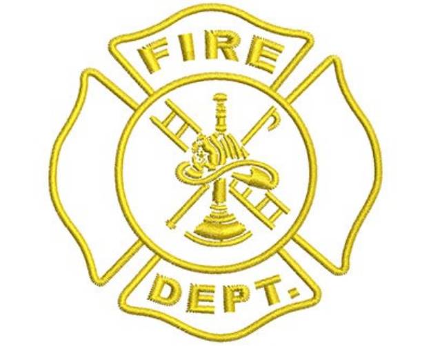 Picture of Fire Dept Machine Embroidery Design