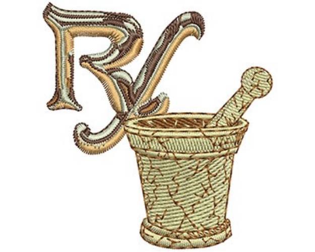 Picture of RX and Bowl Machine Embroidery Design