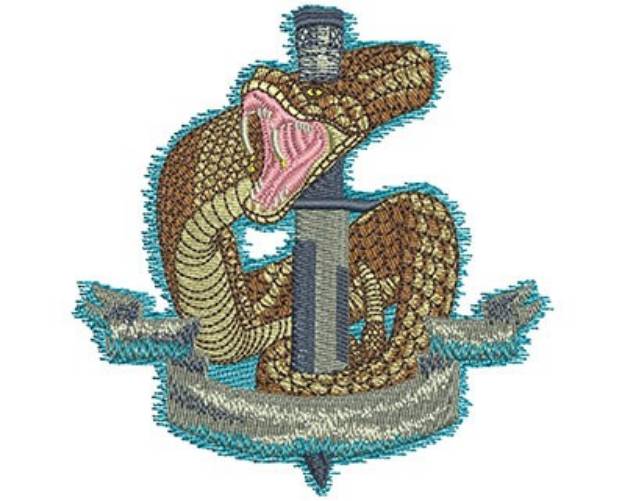 Picture of Dagger and Snake Machine Embroidery Design