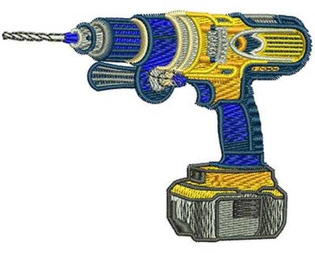 Picture of Power Drill Machine Embroidery Design