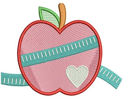 Measurement Apple Machine Embroidery Design