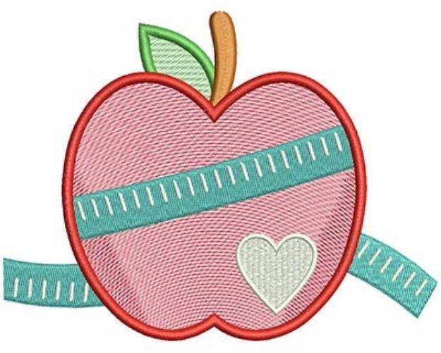 Picture of Measurement Apple Machine Embroidery Design