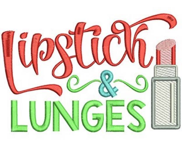 Picture of Lipstick & Lunges Machine Embroidery Design