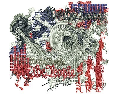 Statue Of Liberty Machine Embroidery Design