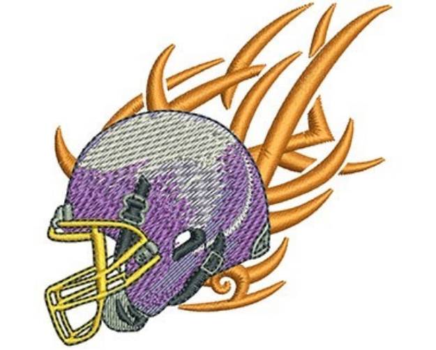 Picture of FOOTBALL HELMET Machine Embroidery Design