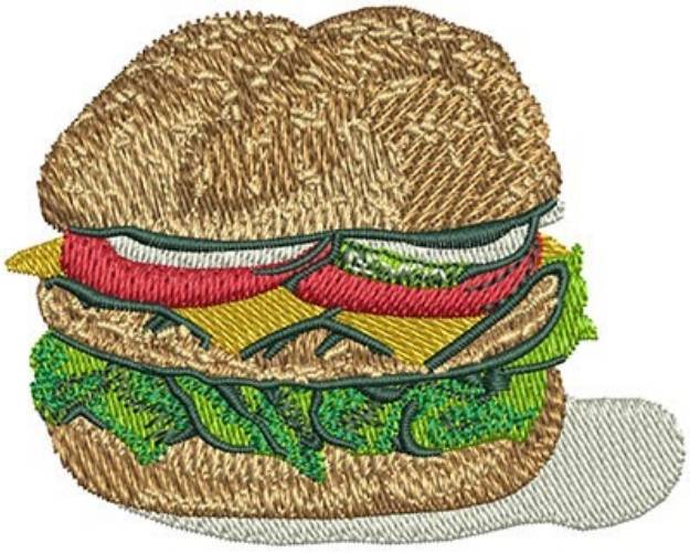 Picture of CHEESE BURGER Machine Embroidery Design