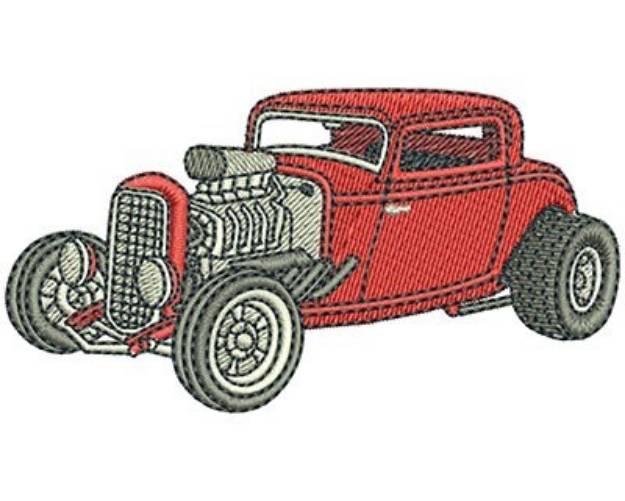 Picture of HOT ROD COUPE Machine Embroidery Design