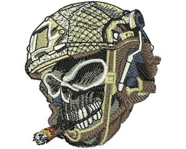 Picture of SOLDIER SKULL Machine Embroidery Design