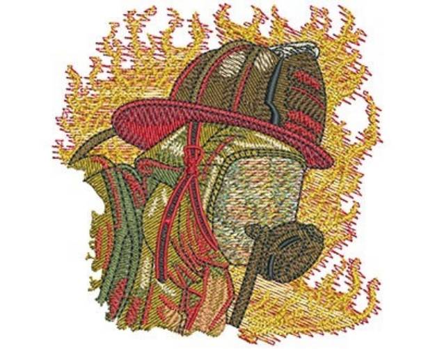 Picture of FIRE FIGHTER Machine Embroidery Design