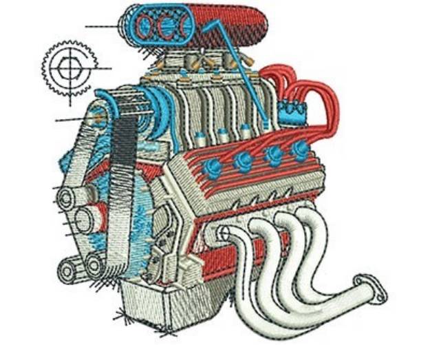 Picture of ENGINE Machine Embroidery Design