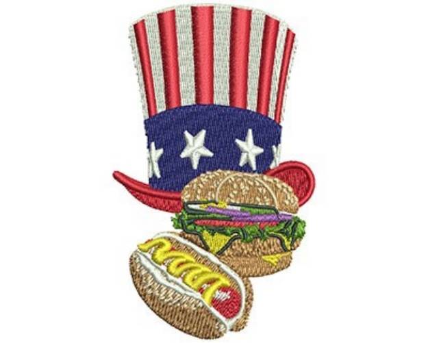 Picture of PATRIOTIC FOOD Machine Embroidery Design