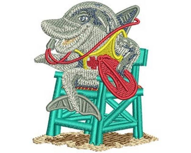 Picture of DOLPHIN LIFEGUARD Machine Embroidery Design