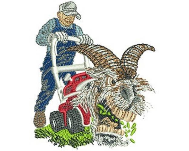 Picture of GOAT MOWER Machine Embroidery Design