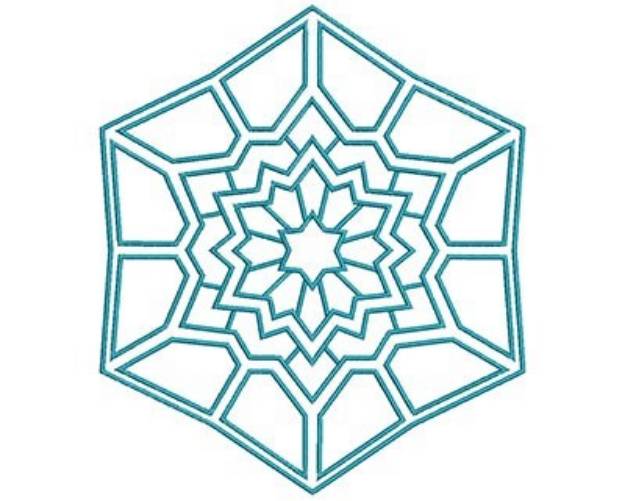 Picture of Mandala Hexagon Machine Embroidery Design