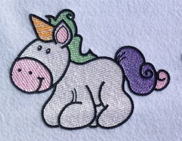Picture of Cartoon Unicorn Machine Embroidery Design