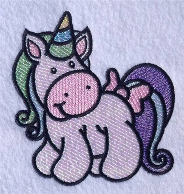 Picture of Unicorn Cartoon Machine Embroidery Design