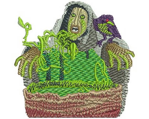 Picture of CAULDRON WITCH Machine Embroidery Design