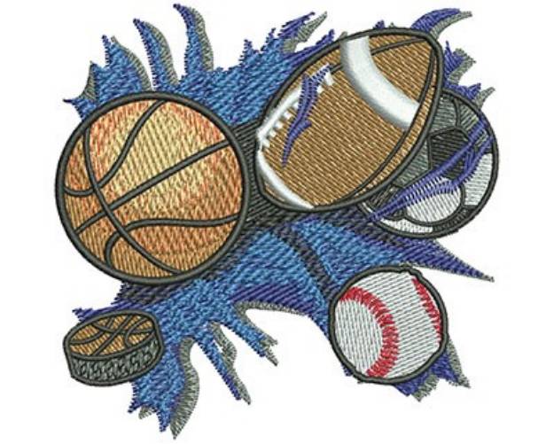 Picture of ALL SPORTS Machine Embroidery Design