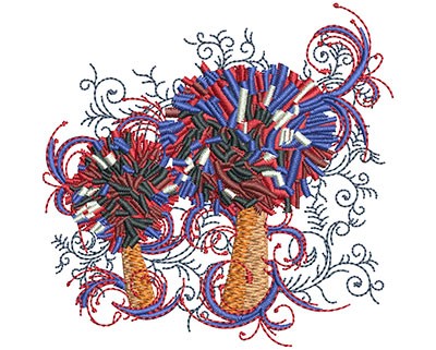 POM POM SWIRLS Machine Embroidery Design