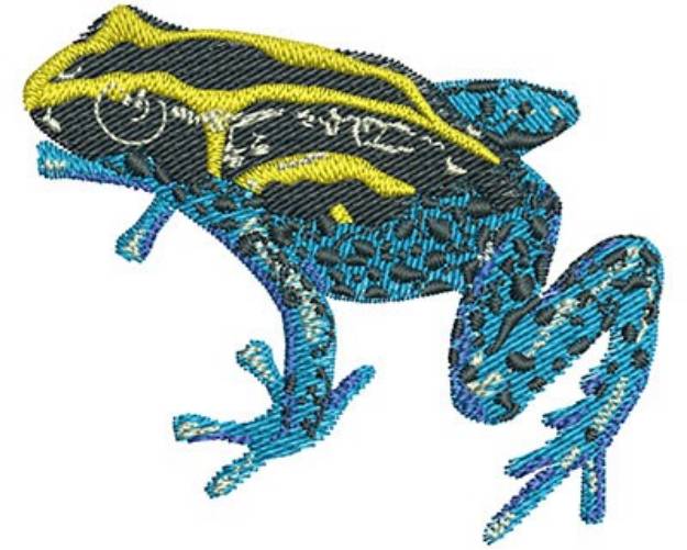 Picture of YELLOW AND BLUE FROG Machine Embroidery Design