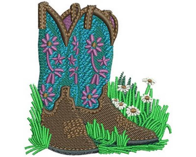 Picture of COWGIRL BOOTS Machine Embroidery Design