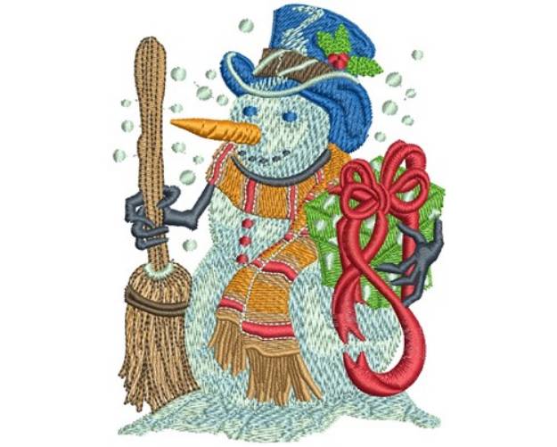 Picture of HOLIDAY SNOWMAN Machine Embroidery Design