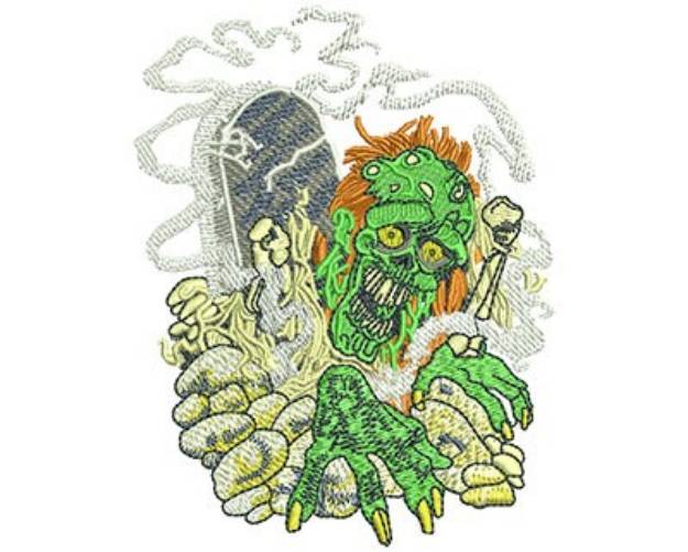 Picture of ZOMBIE GRAVEYARD Machine Embroidery Design