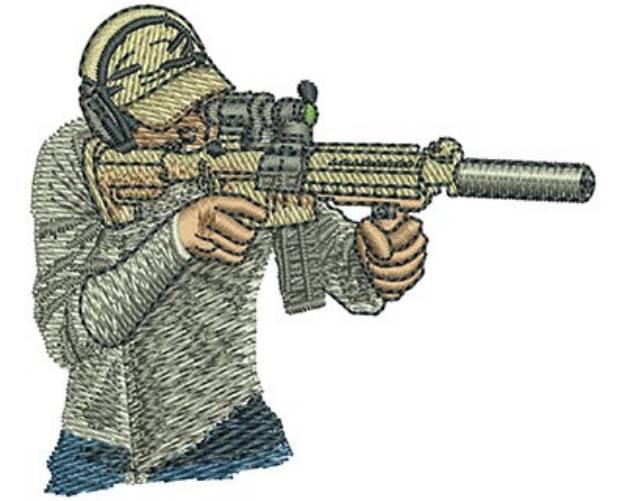 Picture of RIFLE TARGET PROFILE Machine Embroidery Design
