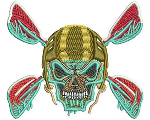 Picture of KAYAK SKULL Machine Embroidery Design