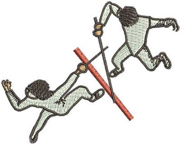 Picture of FENCING FROM ABOVE Machine Embroidery Design